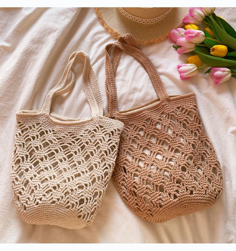 Women's Waterproof Nylon Shoulder Bag in Green for HikingPvc Shoulder Bag in Clear with Glitter for a Fun and Modern LookElena Handbags Cotton Crochet Bucket Bag