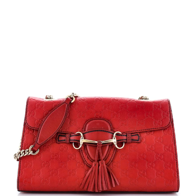 Metallic Shoulder Bag in Gold for Special OccasionsEmily Chain Flap Bag Guccissima Leather Medium Metallic Shoulder Bag in Gold for Special OccasionsEmily Chain Flap Bag Guccissima Leather Medium