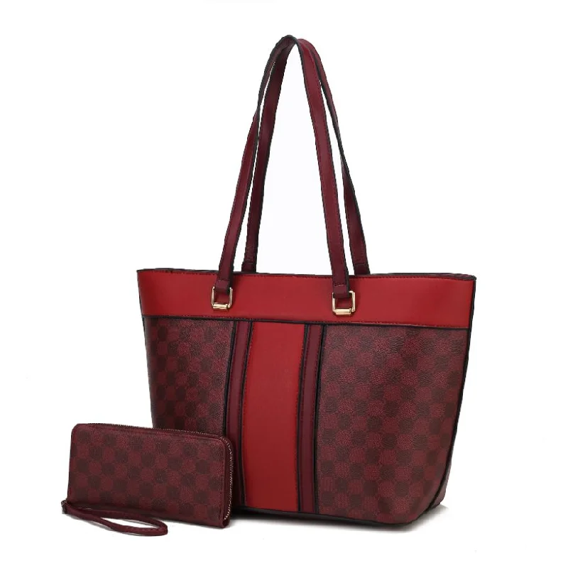 Women's Tote Bag with Inner Compartments in Gray for Organizing Everyday EssentialsFabiola Vegan Leather Women’s Tote Bag with wallet -2 piece set Women's Tote Bag with Inner Compartments in Gray for Organizing Everyday EssentialsFabiola Vegan Leather Women’s Tote Bag with wallet -2 piece set