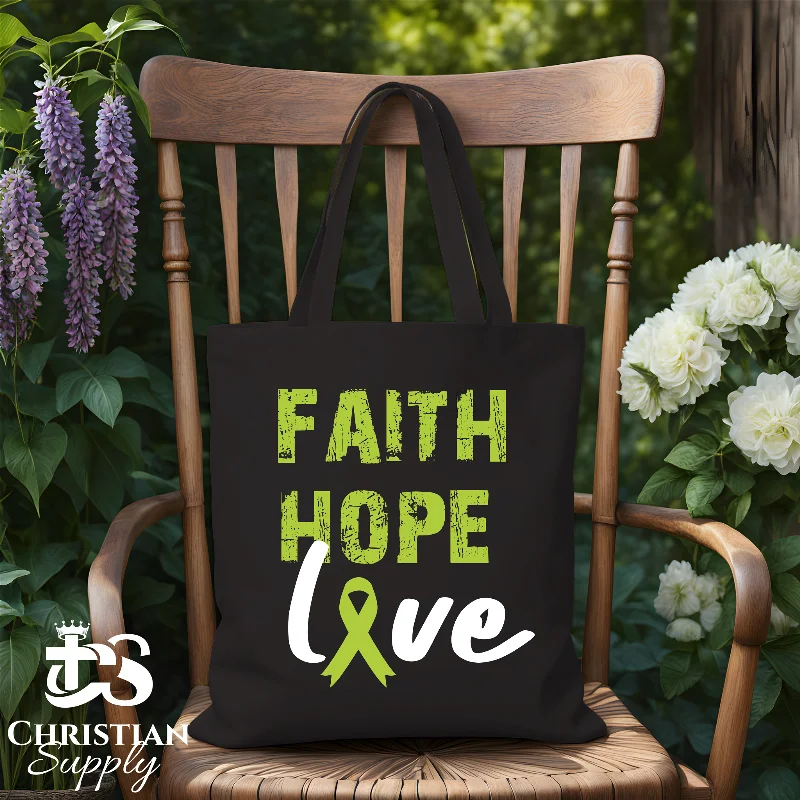 Geometric - Printed Tote Bag in Multicolor for a Contemporary and Trendy OutfitFaith Hope Love Non-Hodgkin Lymphoma Awareness Tote Bag Geometric - Printed Tote Bag in Multicolor for a Contemporary and Trendy OutfitFaith Hope Love Non-Hodgkin Lymphoma Awareness Tote Bag
