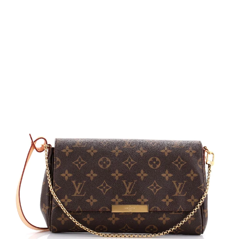 Shoulder Bag with Chain Strap in Silver for a Trendy AppearanceFavorite Handbag Monogram Canvas MM Shoulder Bag with Chain Strap in Silver for a Trendy AppearanceFavorite Handbag Monogram Canvas MM