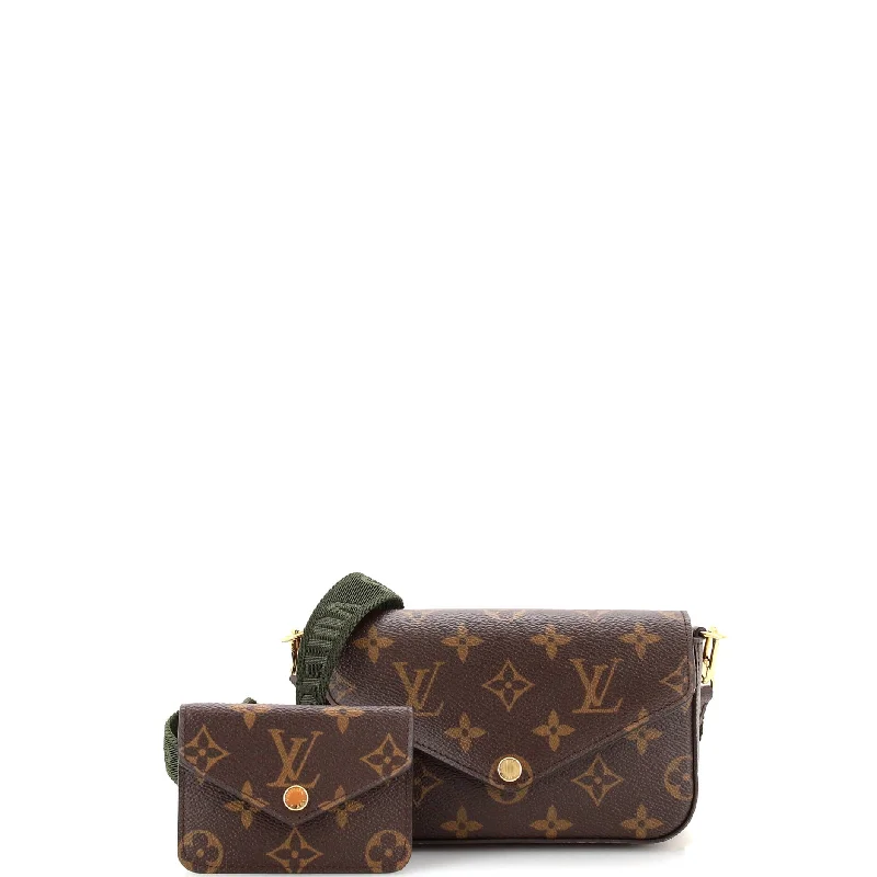 Printed Silk Shoulder Bag in Red for a Pop of ColorFelicie Strap & Go Handbag Monogram Canvas Printed Silk Shoulder Bag in Red for a Pop of ColorFelicie Strap & Go Handbag Monogram Canvas