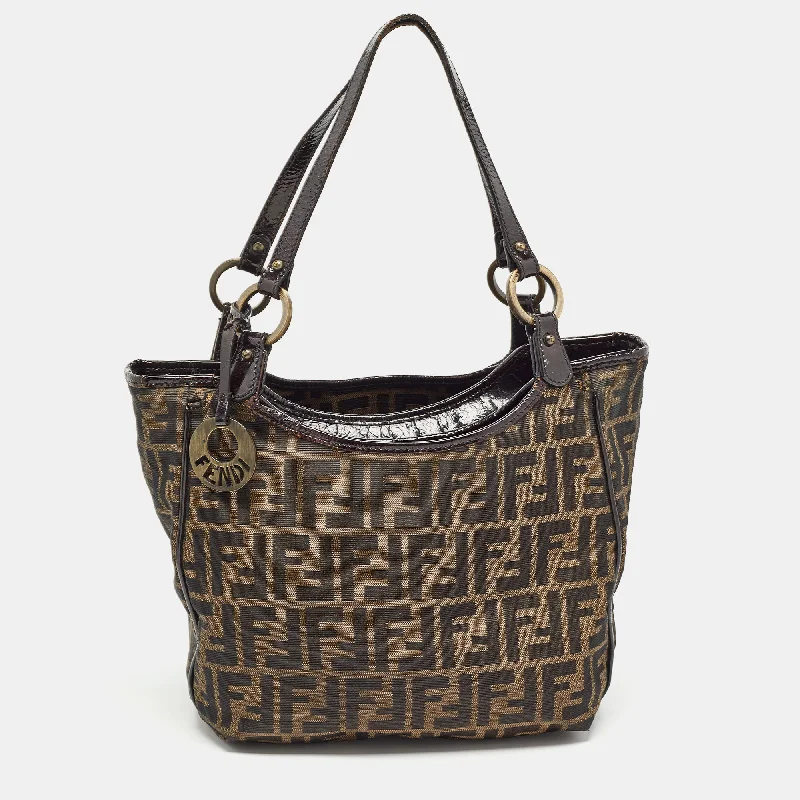 Embroidered Tote Bag in Beige with Floral Motifs for a Boho - Chic VibeFendi Black Zucca Canvas And Patent Leather Chef Shopper Tote Embroidered Tote Bag in Beige with Floral Motifs for a Boho - Chic VibeFendi Black Zucca Canvas And Patent Leather Chef Shopper Tote