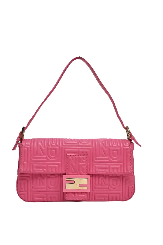Leather Shoulder Bag with Magnetic Closure in Black for Quick Access[WB5681] Fendi | Shoulder Bag