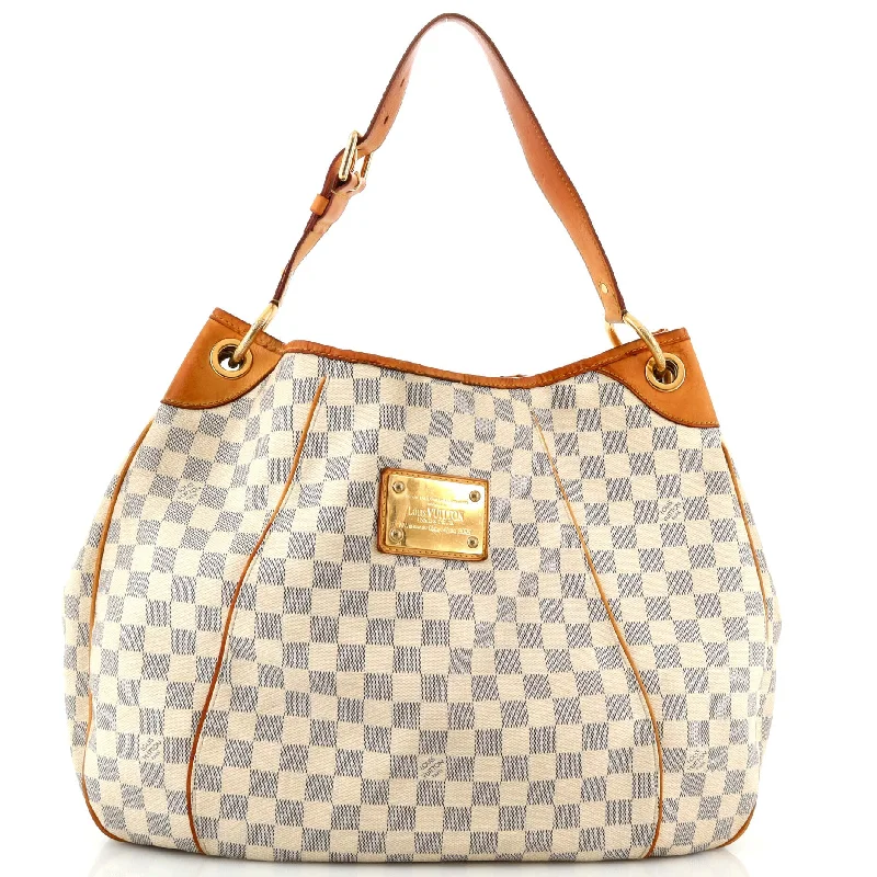 Canvas and Leather Combo Shoulder Bag in Tan for a Rustic LookGalliera Handbag Damier GM Canvas and Leather Combo Shoulder Bag in Tan for a Rustic LookGalliera Handbag Damier GM