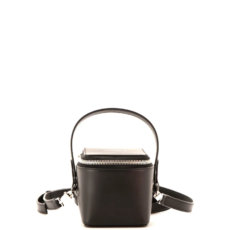 Metallic Shoulder Bag in Gold for Special OccasionsGancicni Top Handle Vanity Case Leather Mini
