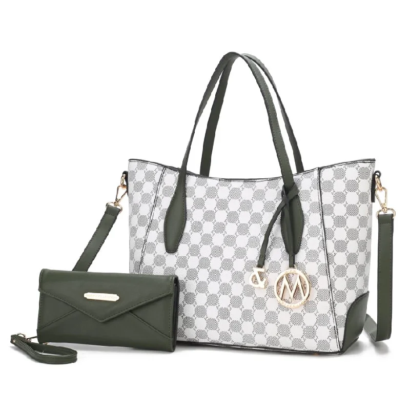 Geometric - Printed Tote Bag in Multicolor for a Contemporary and Trendy OutfitGianna Vegan Leather Women’s Tote with matching Wallet – 2 Pieces Geometric - Printed Tote Bag in Multicolor for a Contemporary and Trendy OutfitGianna Vegan Leather Women’s Tote with matching Wallet – 2 Pieces
