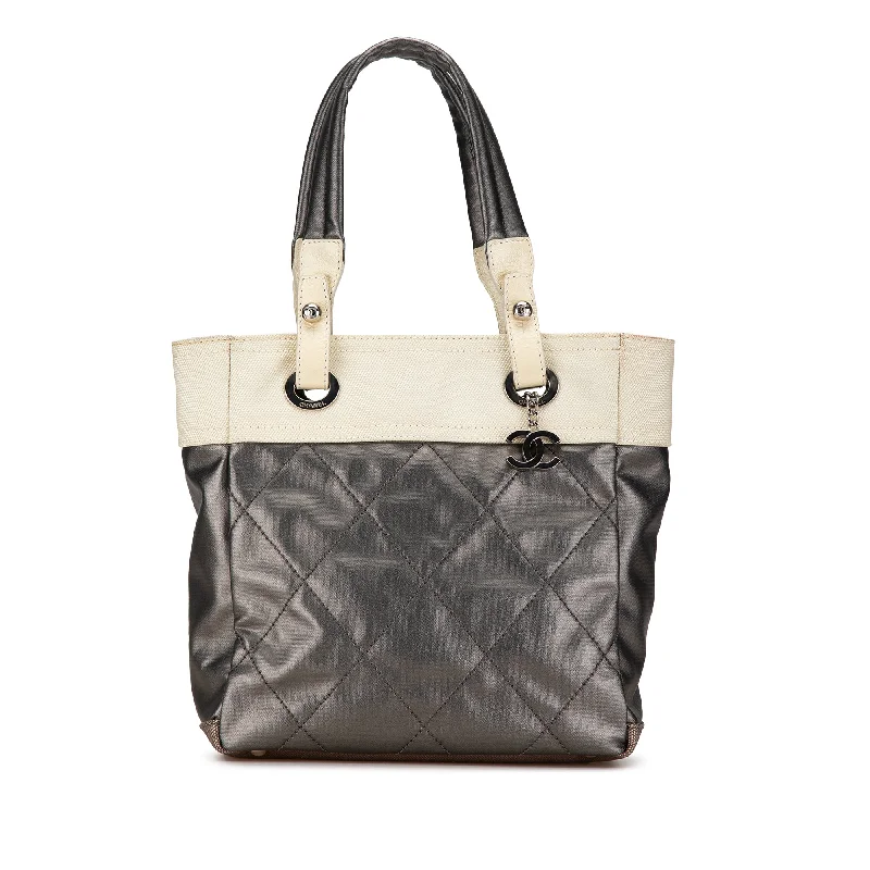 Embroidered Tote Bag in Beige with Floral Motifs for a Boho - Chic VibeGray Chanel Small Bicolor Paris-Biarritz Tote Embroidered Tote Bag in Beige with Floral Motifs for a Boho - Chic VibeGray Chanel Small Bicolor Paris-Biarritz Tote