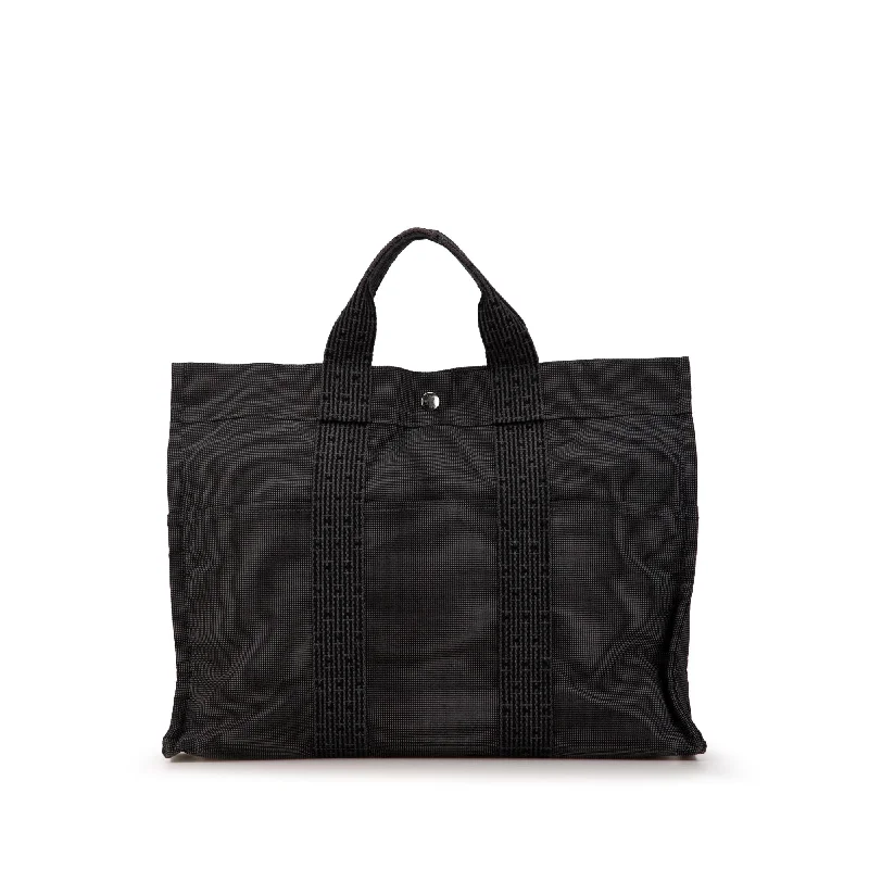 Large Capacity Genuine Leather Women's Tote Bag in Black for Work and CommutingGray Hermès Herline Tote MM Large Capacity Genuine Leather Women's Tote Bag in Black for Work and CommutingGray Hermès Herline Tote MM