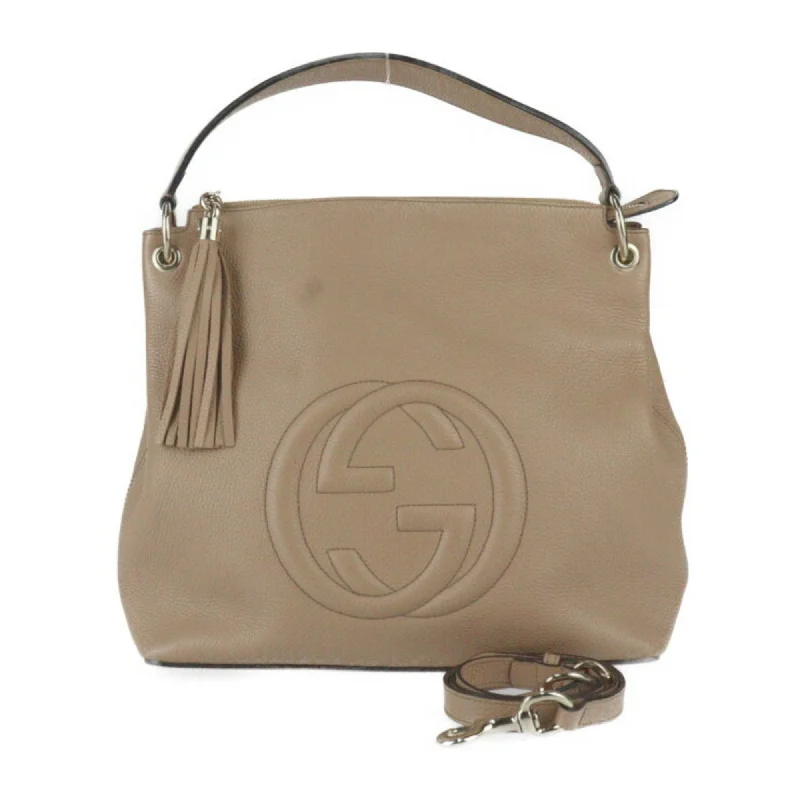 Women's Tote Bag with Inner Compartments in Gray for Organizing Everyday EssentialsGucci Soho Leather Tote Bag (Pre-Owned) Women's Tote Bag with Inner Compartments in Gray for Organizing Everyday EssentialsGucci Soho Leather Tote Bag (Pre-Owned)