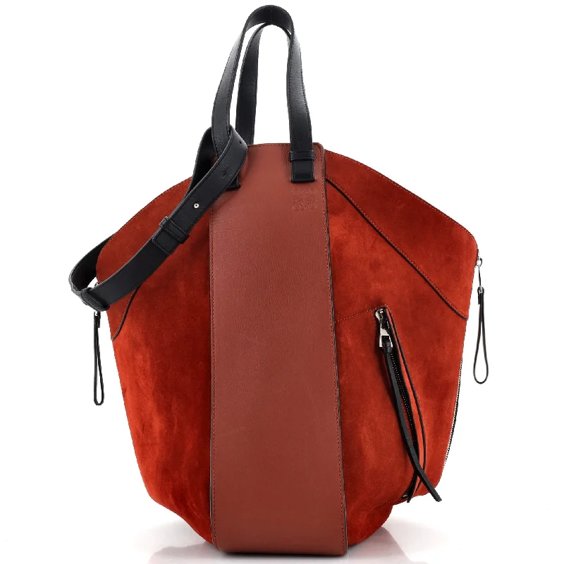 Women's Shoulder Bag with Fringe Details in Brown for a Bohemian StyleHammock Bag Leather and Suede Large Women's Shoulder Bag with Fringe Details in Brown for a Bohemian StyleHammock Bag Leather and Suede Large