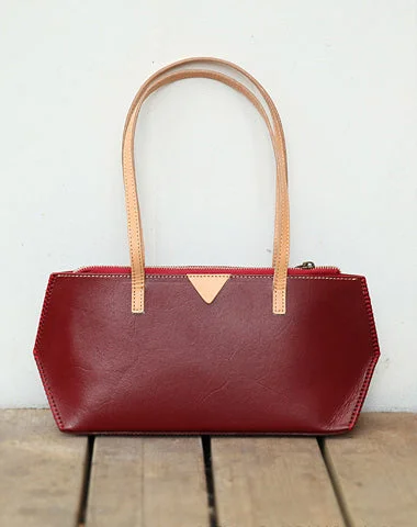 Metallic Shoulder Bag in Gold for Special OccasionsHandmade Vintage Womens Red Leather Handbags Unique Leather Womens Shoulder Purse