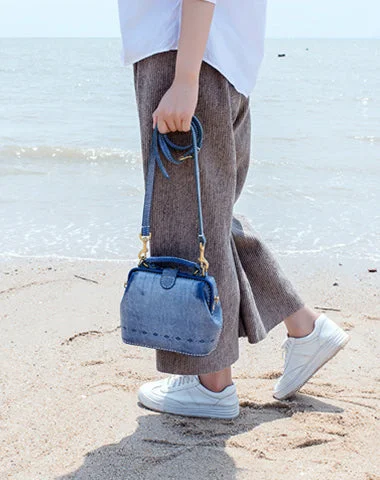 Women's Large Leather Shoulder Bag in Brown with Multiple Compartments for WorkHandmade Womens Blue Leather Mini doctor Handbag shoulder doctor bags for women Women's Large Leather Shoulder Bag in Brown with Multiple Compartments for WorkHandmade Womens Blue Leather Mini doctor Handbag shoulder doctor bags for women