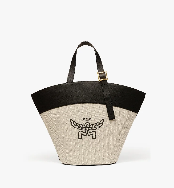 Small Vegan Leather Tote Bag in Blush Pink with Gold - Tone Hardware for a Feminine and Stylish AccessoryHimmel Tote In Canvas Leather Mix Small Vegan Leather Tote Bag in Blush Pink with Gold - Tone Hardware for a Feminine and Stylish AccessoryHimmel Tote In Canvas Leather Mix