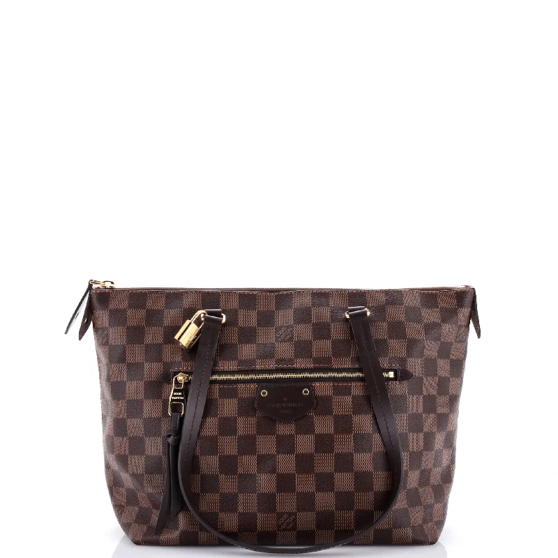 Monogrammed Tote Bag in Brown Leather with Personalized Initials for a Custom and Elegant TouchWomen's Tote Bag with Zipper Closure in Red for Secure StorageIena Tote Damier PM Monogrammed Tote Bag in Brown Leather with Personalized Initials for a Custom and Elegant TouchWomen's Tote Bag with Zipper Closure in Red for Secure StorageIena Tote Damier PM