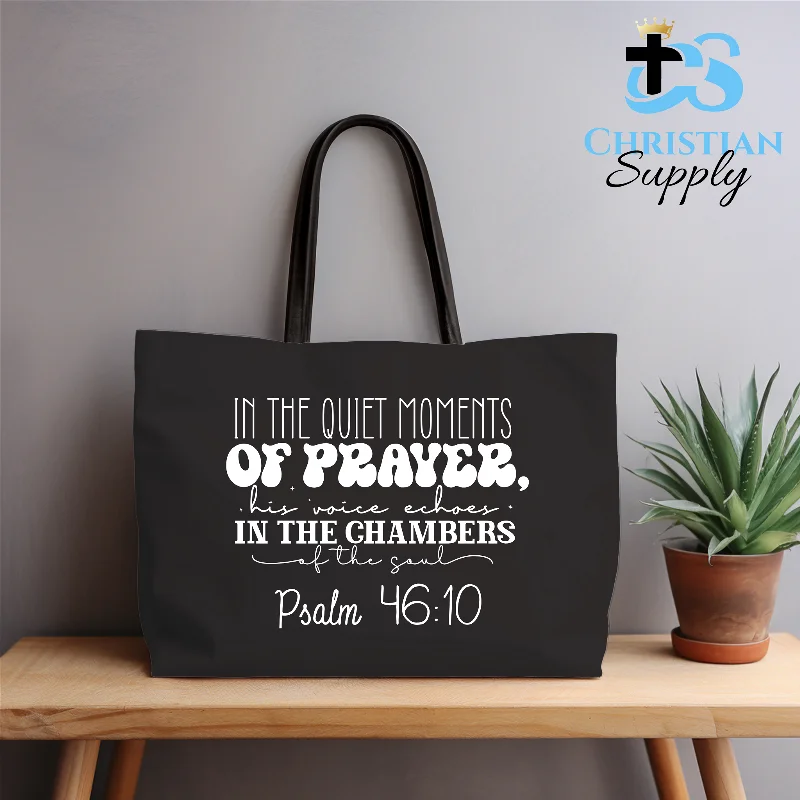 Women's Tote Bag with Zipper Closure in Red for Secure StorageIn the Quiet Moments of Prayer Psalm 46:10 Tote Bag Women's Tote Bag with Zipper Closure in Red for Secure StorageIn the Quiet Moments of Prayer Psalm 46:10 Tote Bag