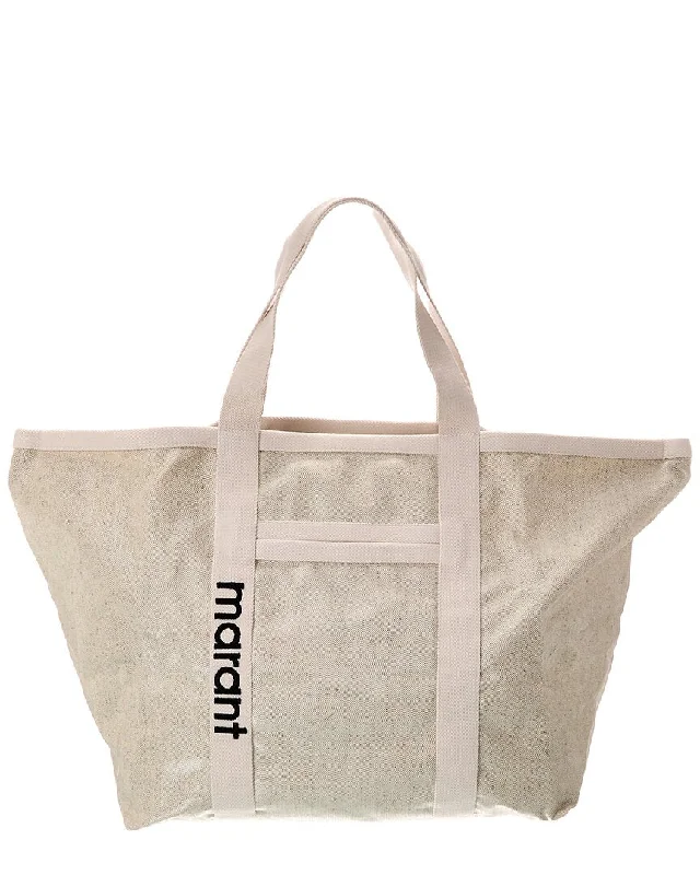 Women's Tote Bag with Magnetic Closure in Orange for Easy Access on the GoIsabel Marant Warden Canvas Tote Women's Tote Bag with Magnetic Closure in Orange for Easy Access on the GoIsabel Marant Warden Canvas Tote