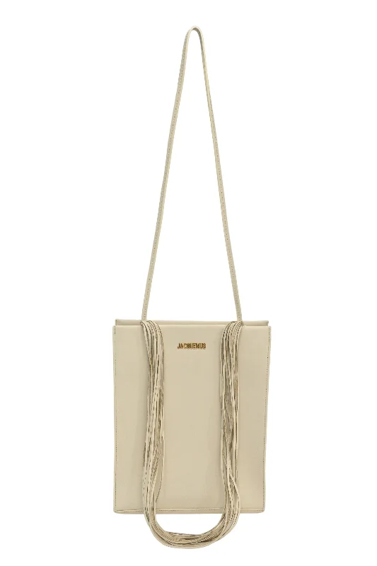 Embroidered Tote Bag in Beige with Floral Motifs for a Boho - Chic Vibe[WB5431] Jacquemus | Tote Bag