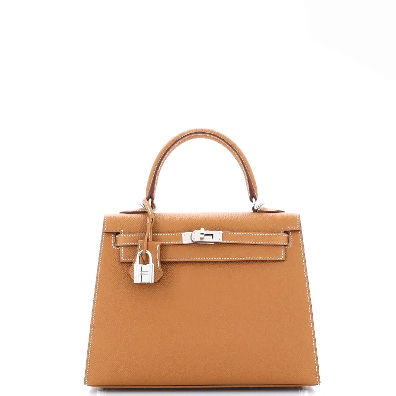 Suede Shoulder Bag in Pink with Tassel Accents for Casual OutingsKelly Handbag Gold Epsom with Palladium Hardware 25 Suede Shoulder Bag in Pink with Tassel Accents for Casual OutingsKelly Handbag Gold Epsom with Palladium Hardware 25