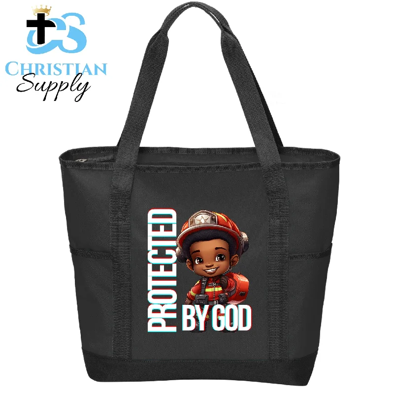 Tote Bag with RFID - Blocking Pocket in Black for Protecting Your Cards and InformationKids Christian Firefighter Tote Bag Tote Bag with RFID - Blocking Pocket in Black for Protecting Your Cards and InformationKids Christian Firefighter Tote Bag