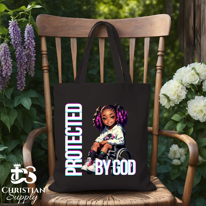 Waterproof Tote Bag in Yellow for Outdoor Activities in Wet WeatherKids Christian Girl in Wheelchair 2 Tote Bag Waterproof Tote Bag in Yellow for Outdoor Activities in Wet WeatherKids Christian Girl in Wheelchair 2 Tote Bag