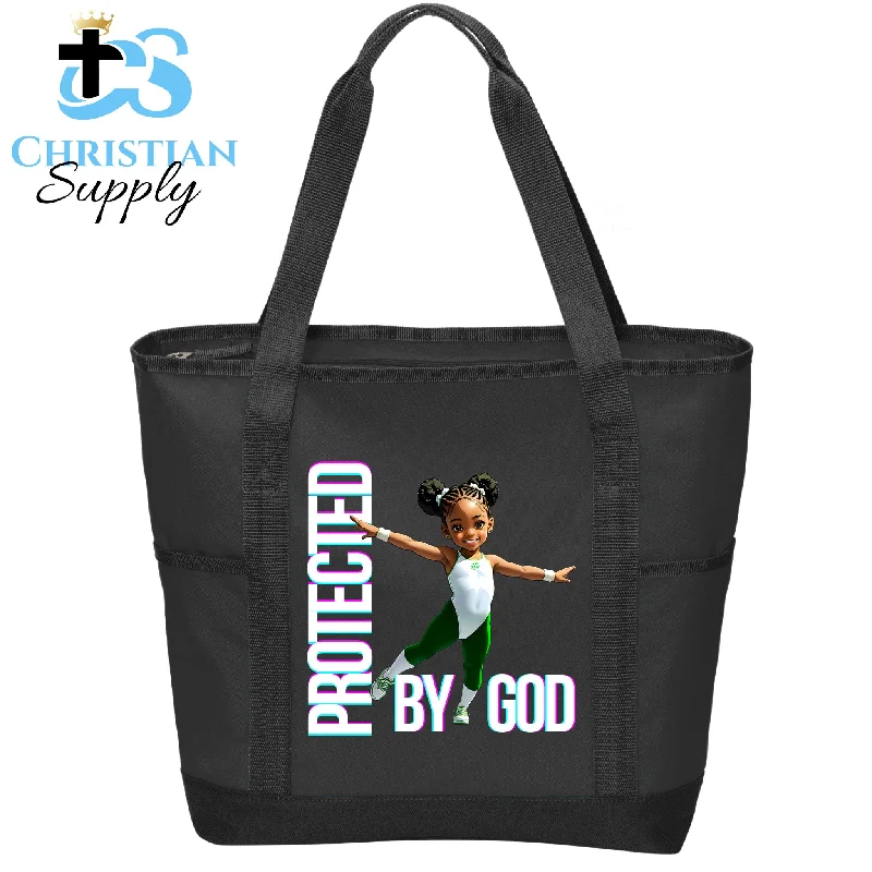 Medium - Sized Canvas Tote Bag in Navy Blue with Striped Pattern for a Nautical - Inspired LookKids Gymnastics Christian Green Outfit Tote Bag Medium - Sized Canvas Tote Bag in Navy Blue with Striped Pattern for a Nautical - Inspired LookKids Gymnastics Christian Green Outfit Tote Bag