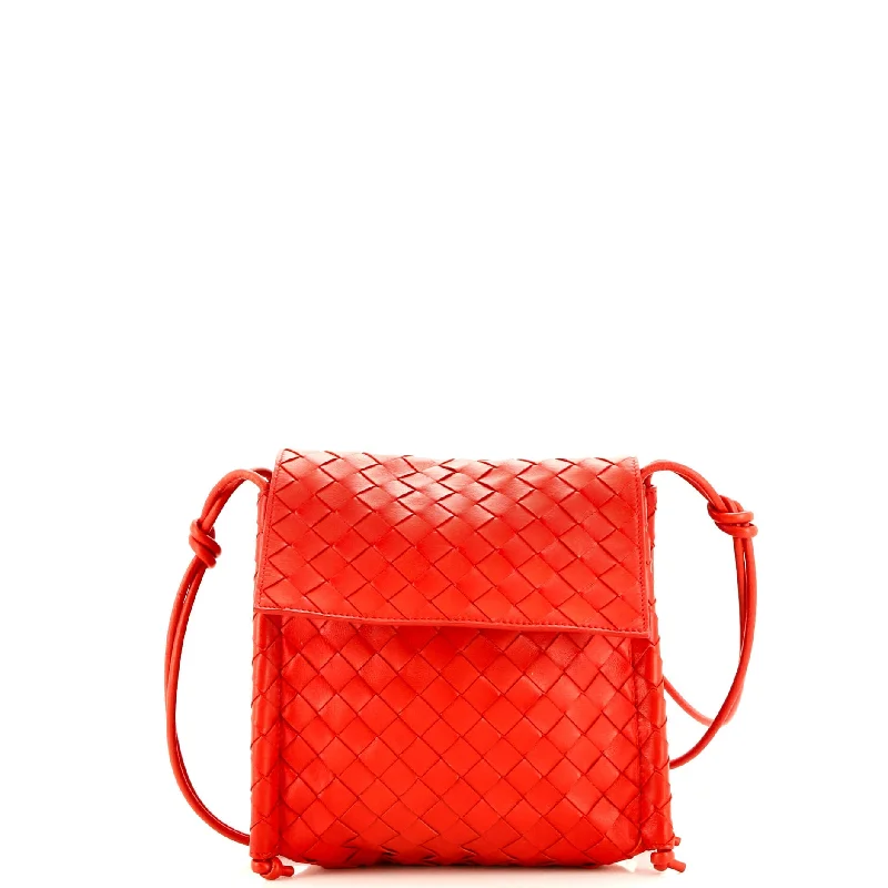 Metallic Shoulder Bag in Gold for Special OccasionsKnot Strap Shoulder Bag Intrecciato Leather Small