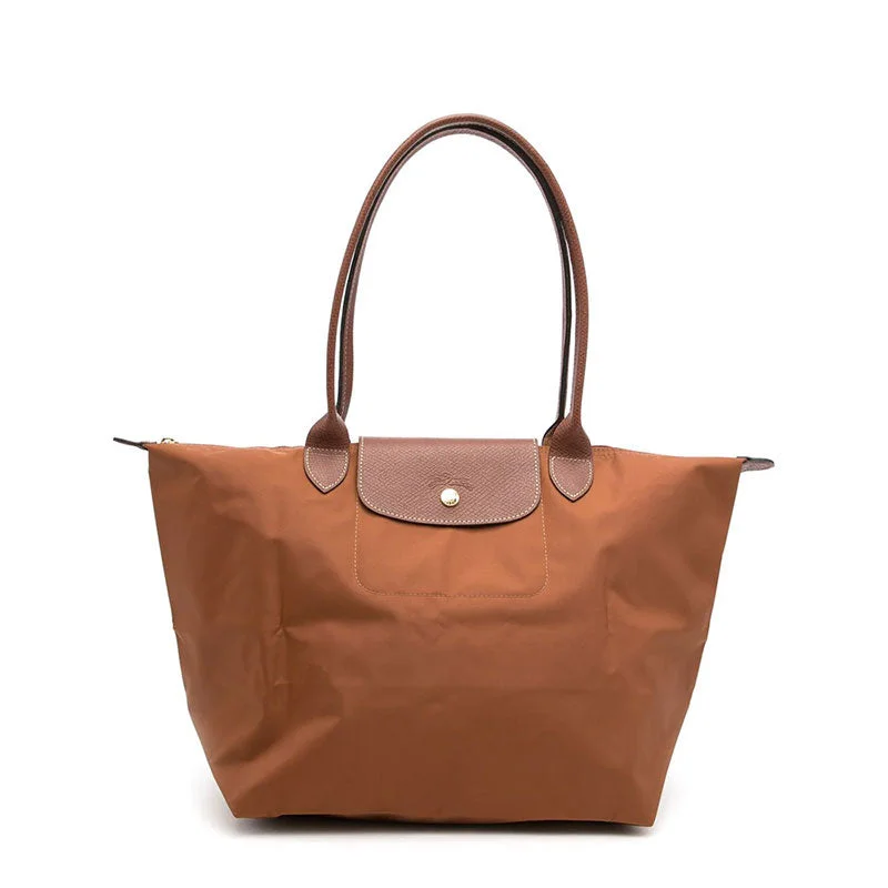 Monogrammed Tote Bag in Brown Leather with Personalized Initials for a Custom and Elegant TouchL.O.N.G.C.H.A.M.P Folding L TOTE BAG Monogrammed Tote Bag in Brown Leather with Personalized Initials for a Custom and Elegant TouchL.O.N.G.C.H.A.M.P Folding L TOTE BAG