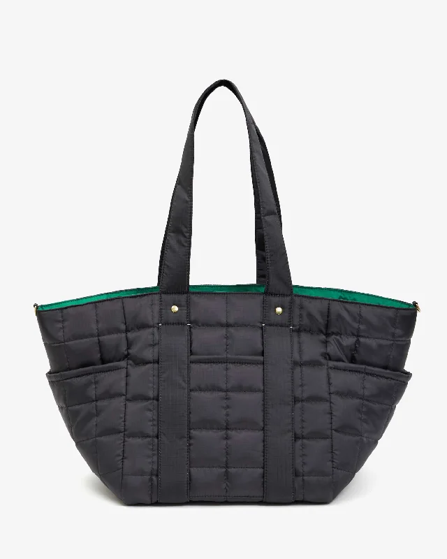 Medium - Sized Canvas Tote Bag in Navy Blue with Striped Pattern for a Nautical - Inspired LookLe Box Tote Sportif Medium - Sized Canvas Tote Bag in Navy Blue with Striped Pattern for a Nautical - Inspired LookLe Box Tote Sportif