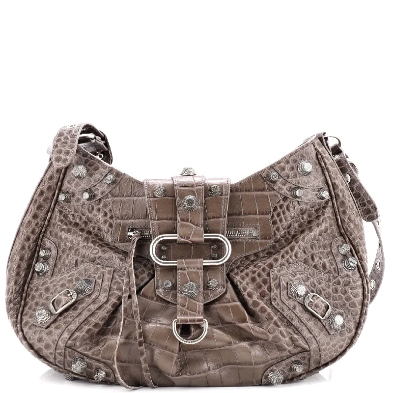 Printed Silk Shoulder Bag in Red for a Pop of ColorLe Cagole Giant Studs Shoulder Bag Crocodile Embossed Leather Medium Printed Silk Shoulder Bag in Red for a Pop of ColorLe Cagole Giant Studs Shoulder Bag Crocodile Embossed Leather Medium