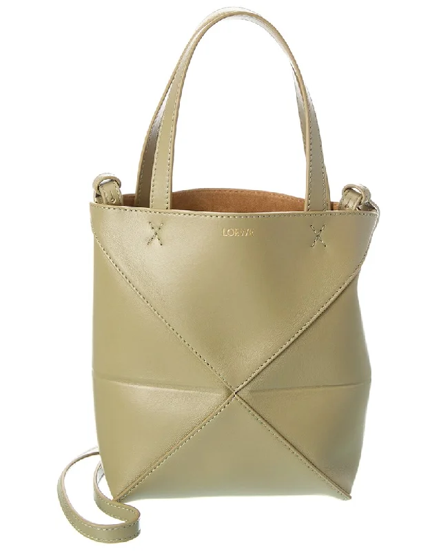 Faux Fur - Trimmed Tote Bag in White for a Cozy Winter LookLoewe Puzzle Mini Leather Tote Faux Fur - Trimmed Tote Bag in White for a Cozy Winter LookLoewe Puzzle Mini Leather Tote