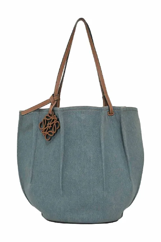 Patchwork Tote Bag in Denim with Vintage - Inspired Designs for a Retro Appeal[WB5434] Loewe | Tote Bag