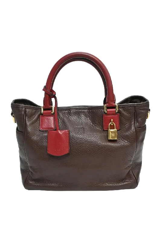 Women's Shoulder Bag with Zippered Pockets in Orange for Safety[WB5455] Loewe | Satchel