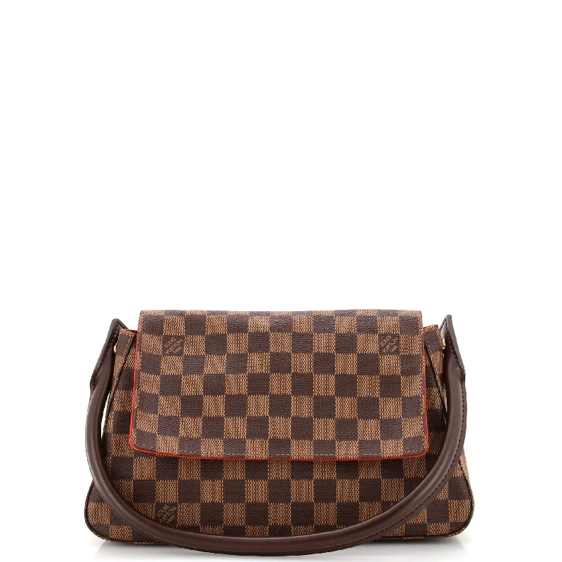 Printed Silk Shoulder Bag in Red for a Pop of ColorLooping Handbag Damier Mini