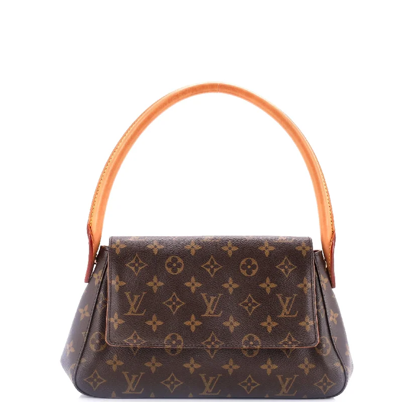 Women's Shoulder Bag with Zippered Pockets in Orange for SafetyLooping Handbag Monogram Canvas Mini Women's Shoulder Bag with Zippered Pockets in Orange for SafetyLooping Handbag Monogram Canvas Mini