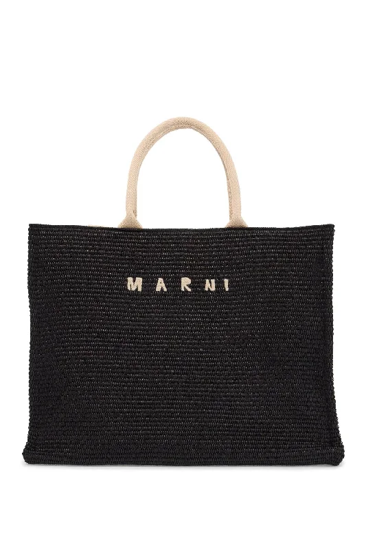 Medium - Sized Canvas Tote Bag in Navy Blue with Striped Pattern for a Nautical - Inspired LookWomen's Tote Bag with Inner Compartments in Gray for Organizing Everyday EssentialsMarni Women's Large Raffia Effect Tote Bag Medium - Sized Canvas Tote Bag in Navy Blue with Striped Pattern for a Nautical - Inspired LookWomen's Tote Bag with Inner Compartments in Gray for Organizing Everyday EssentialsMarni Women's Large Raffia Effect Tote Bag