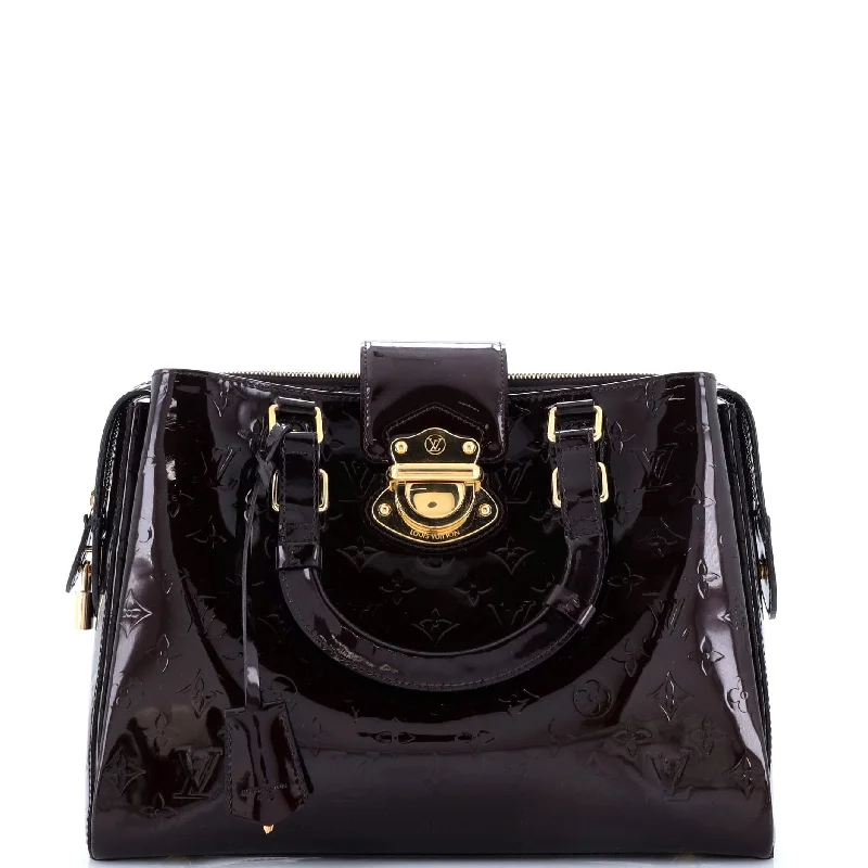 Shoulder Bag with Chain Strap in Silver for a Trendy AppearanceMelrose Avenue Handbag Monogram Vernis Shoulder Bag with Chain Strap in Silver for a Trendy AppearanceMelrose Avenue Handbag Monogram Vernis