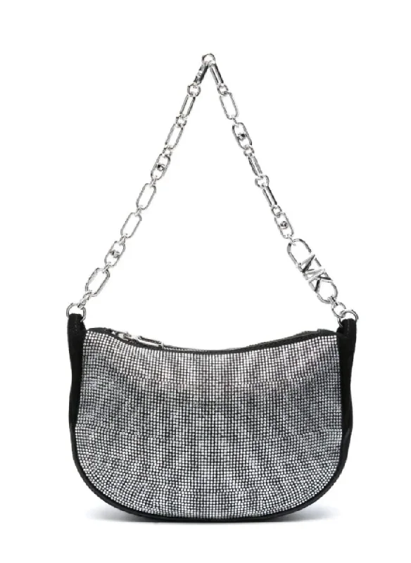 Women's Printed Tote Bag in Floral Patterns for a Spring - Themed Shopping TripMichael Michael Kors Kendall Leather Rhinestone Small Bracelet Pouchette Handbag, Black Women's Printed Tote Bag in Floral Patterns for a Spring - Themed Shopping TripMichael Michael Kors Kendall Leather Rhinestone Small Bracelet Pouchette Handbag, Black
