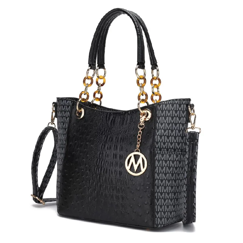 Tote Bag with RFID - Blocking Pocket in Black for Protecting Your Cards and InformationMiriam Signature Vegan Leather Tote Handbag Tote Bag with RFID - Blocking Pocket in Black for Protecting Your Cards and InformationMiriam Signature Vegan Leather Tote Handbag