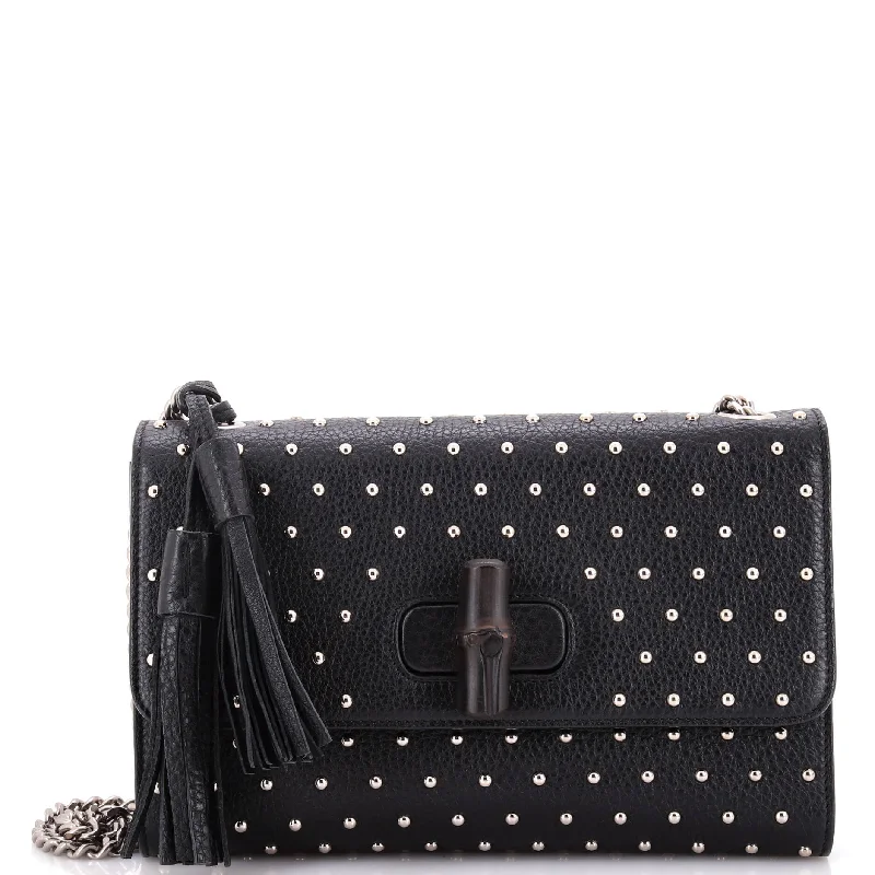 Vegan Leather Shoulder Bag in Gray for Ethical Fashion LoversMiss Bamboo Shoulder Bag Studded Leather Medium Vegan Leather Shoulder Bag in Gray for Ethical Fashion LoversMiss Bamboo Shoulder Bag Studded Leather Medium