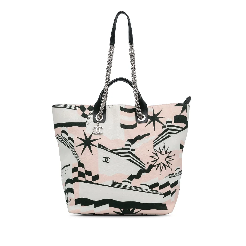 Women's Printed Tote Bag in Floral Patterns for a Spring - Themed Shopping TripMulticolor Chanel La Pausa Bay Shopping Tote Satchel Women's Printed Tote Bag in Floral Patterns for a Spring - Themed Shopping TripMulticolor Chanel La Pausa Bay Shopping Tote Satchel