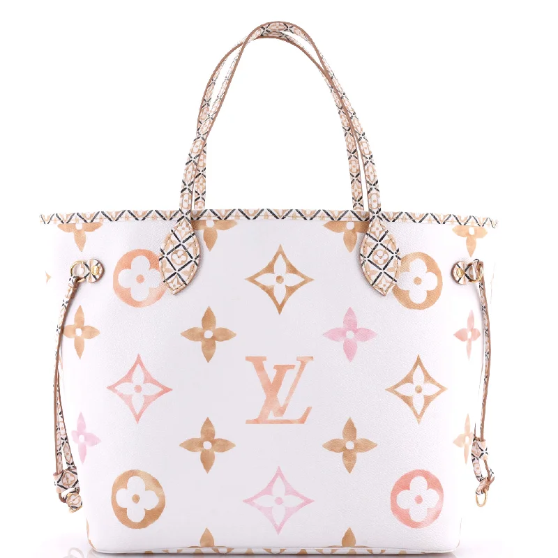 Women's Tote Bag with Inner Compartments in Gray for Organizing Everyday EssentialsMetallic Tote Bag in Rose Gold with Chain Handles for a Glamorous Night OutNeverfull NM Tote By The Pool Monogram Watercolor Giant MM Women's Tote Bag with Inner Compartments in Gray for Organizing Everyday EssentialsMetallic Tote Bag in Rose Gold with Chain Handles for a Glamorous Night OutNeverfull NM Tote By The Pool Monogram Watercolor Giant MM