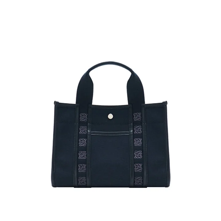 Medium - Sized Canvas Tote Bag in Navy Blue with Striped Pattern for a Nautical - Inspired Look(NEW)SUMMER Small Tote Bag Medium - Sized Canvas Tote Bag in Navy Blue with Striped Pattern for a Nautical - Inspired Look(NEW)SUMMER Small Tote Bag