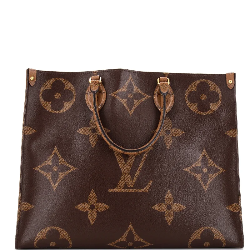 Women's Printed Tote Bag in Floral Patterns for a Spring - Themed Shopping TripWomen's Tote Bag with Inner Compartments in Gray for Organizing Everyday EssentialsOnTheGo Tote Reverse Monogram Giant GM Women's Printed Tote Bag in Floral Patterns for a Spring - Themed Shopping TripWomen's Tote Bag with Inner Compartments in Gray for Organizing Everyday EssentialsOnTheGo Tote Reverse Monogram Giant GM
