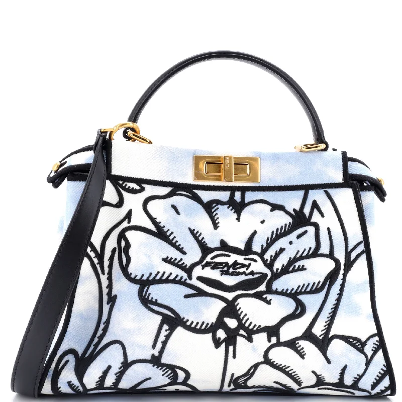 Women's Shoulder Bag with Faux Fur Strap in White for Winter StylePeekaboo Iconic Bag Joshua Vides Printed Canvas Regular Women's Shoulder Bag with Faux Fur Strap in White for Winter StylePeekaboo Iconic Bag Joshua Vides Printed Canvas Regular
