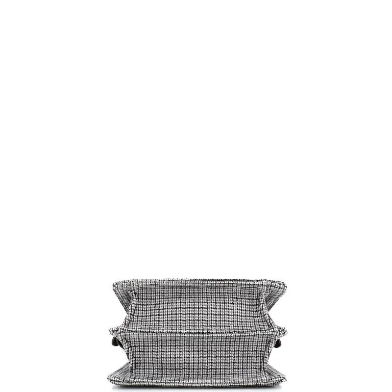 Women's Tote Bag with Detachable Pouch in Purple for Added ConvenienceQuilted Tote Bag in Cream with Silver Hardware for a Classic and Sophisticated StylePeekaboo ISeeU Bag Houndstooth Wool Petite Women's Tote Bag with Detachable Pouch in Purple for Added ConvenienceQuilted Tote Bag in Cream with Silver Hardware for a Classic and Sophisticated StylePeekaboo ISeeU Bag Houndstooth Wool Petite