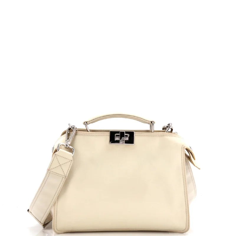 Crossbody Shoulder Bag in Black Leather with Gold Hardware for Night OutsPeekaboo ISeeU Bag Nylon Mini Crossbody Shoulder Bag in Black Leather with Gold Hardware for Night OutsPeekaboo ISeeU Bag Nylon Mini