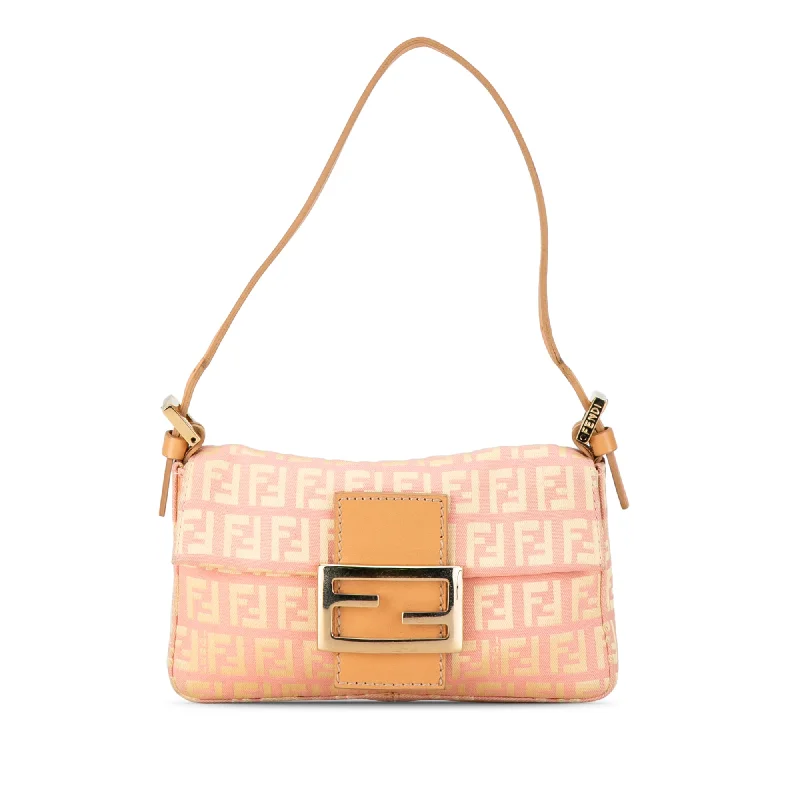 Embroidered Denim Shoulder Bag in Blue for a Vintage VibePink Fendi Mini Zucchino Canvas Baguette Shoulder Bag Embroidered Denim Shoulder Bag in Blue for a Vintage VibePink Fendi Mini Zucchino Canvas Baguette Shoulder Bag
