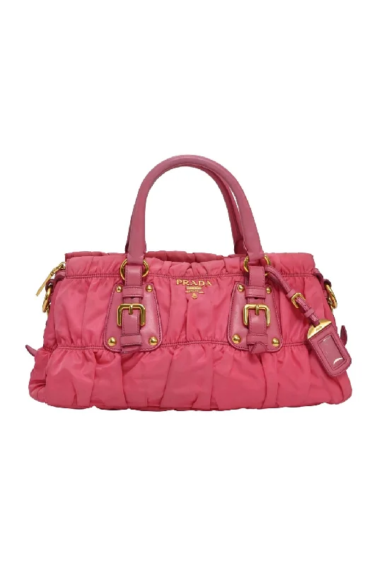 Suede Shoulder Bag in Pink with Tassel Accents for Casual Outings[WB5601] Prada | Satchel