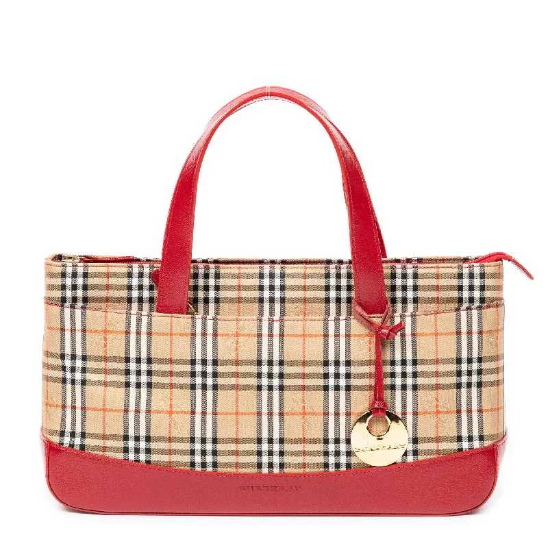 Women's Tote Bag with Zipper Closure in Red for Secure StorageRectangular Zip Tote
